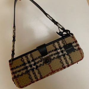 Burberry Wool Nova Check 'Mastaire' Small Shoulder Bag